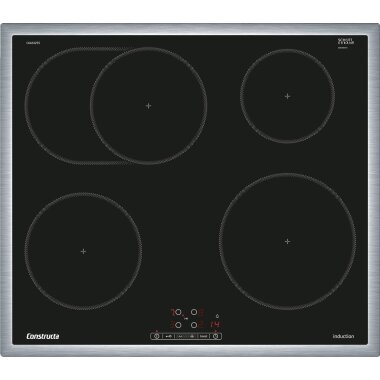 Constructa ca424255, Induction hob, 60 cm, Black, With frame surface mounted