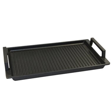 Eurolux Premium grill plate with stainless steel handles 41 x 24 x 2.5 cm, grooved