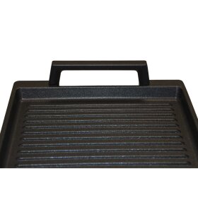 Eurolux Premium grill plate with stainless steel handles 41 x 24 x 2.5 cm, grooved