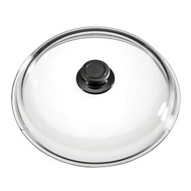 Eurolux Full glass lid &oslash; 18 cm, incl. lid knob