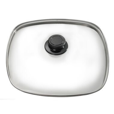 Eurolux Safety glass lid, square 20 x 20 cm, incl. lid knob