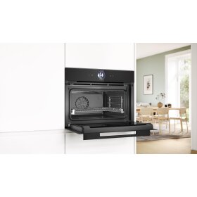 Bosch CSG936DB1, Series 8, built-in compact steam oven, 60 x 45 cm, black