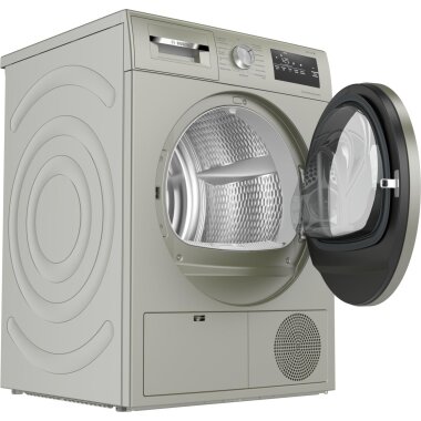 Bosch wth85vx3, series 4, heat pump dryer, 8 kg, silver-inox