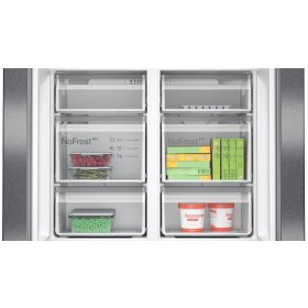 Bosch KFN96AXEA, Series 4, fridge-freezer combination, multi-door, 183 x 90.5 cm, black stainless steel