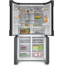 Bosch KFN96AXEA, Series 4, fridge-freezer combination, multi-door, 183 x 90.5 cm, black stainless steel