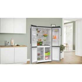 Bosch KFN96VPEA, Series 4, fridge-freezer combination, multi-door, 183 x 90.5 cm, stainless steel (with anti-fingerprint)