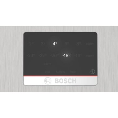 Bosch KGN397LDF, Serie 4, Freistehende Kühl-Gefrier-Kombination mit Gefrierbereich unten, 203 x 60 cm, Edelstahl-Optik