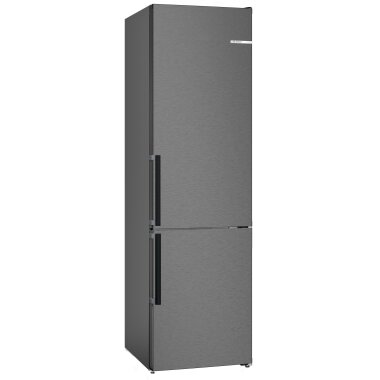 Bosch KGN39VXBT, Serie 4, Freistehende Kühl-Gefrier-Kombination mit Gefrierbereich unten, 203 x 60 cm, Gebürsteter schwarzer Stahl AntiFingerprint, Total No Frost
