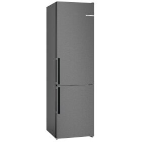 Bosch KGN39VXBT, Serie 4, Freistehende Kühl-Gefrier-Kombination mit Gefrierbereich unten, 203 x 60 cm, Gebürsteter schwarzer Stahl AntiFingerprint, Total No Frost