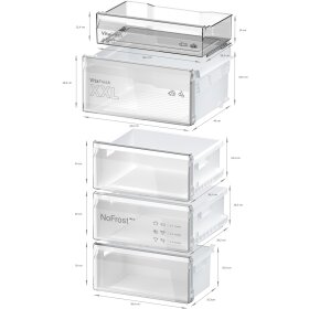Bosch KGN39VXBT, Serie 4, Freistehende Kühl-Gefrier-Kombination mit Gefrierbereich unten, 203 x 60 cm, Gebürsteter schwarzer Stahl AntiFingerprint, Total No Frost