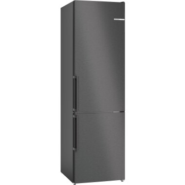 Bosch KGN39VXDT, Serie 4, Freistehende Kühl-Gefrier-Kombination mit Gefrierbereich unten, 203 x 60 cm, Edelstahl schwarz