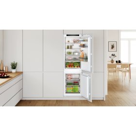 Bosch kin86vfe0, series 4, built-in fridge-freezer with freezer section below, 177.2 x 54.1 cm, flat hinge