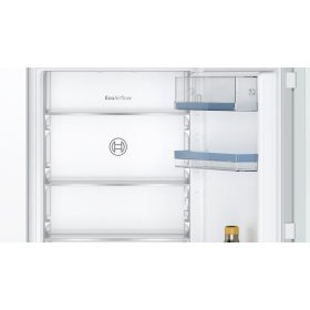 Bosch kin86vfe0, series 4, built-in fridge-freezer with freezer section below, 177.2 x 54.1 cm, flat hinge
