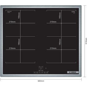 Bosch nvq645cb6e, series 4, induction hob, 60 cm