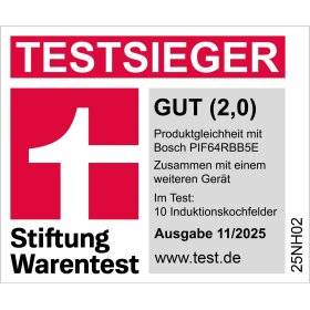 Bosch PIF645BB5E, Serie 4, Induktionskochfeld, 60 cm, Mit Rahmen aufliegend