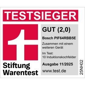 Bosch PIF64RBB5E, Serie 4, Induktionskochfeld, 60 cm, Mit Rahmen aufliegend
