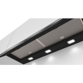 Bosch DBB97AM60, Serie 6, Integrierte Designhaube, 90 cm, Klarglas schwarz bedruckt, Schwarz