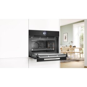 Bosch CMG976KB1, Series 8, built-in compact oven with microwave function, 60 x 45 cm, black