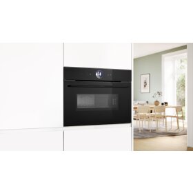 Bosch CMG976KB1, Serie 8, Einbau-Kompaktbackofen mit Mikrowellenfunktion, 60 x 45 cm, Schwarz