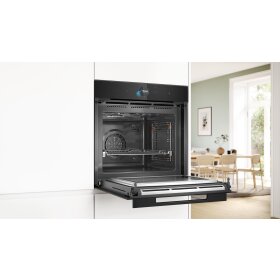Bosch HNG978NB1, Serie 8, Einbau-Backofen mit Mikrowellen- und Dampffunktion, 60 x 60 cm, Schwarz