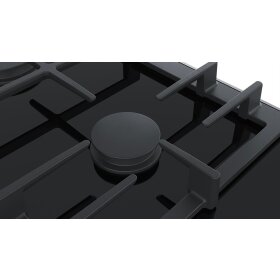 Bosch prb3a6b70d, series 8, domino hob, gas, 30 cm, glass ceramic, black