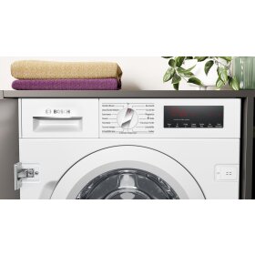 Bosch wiw28443, series 8, built-in washing machine, 8 kg, 1400 rpm.