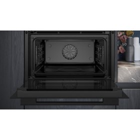 Siemens CS736G1B1, iQ700, Einbau-Kompaktdampfbackofen, 60 x 45 cm, Schwarz, Edelstahl