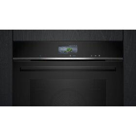 Siemens hs736g1b1, iQ700, built-in steam oven, 60 x 60 cm, black, stainless steel