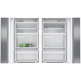 Siemens KF96NAXEA, iQ300, Kühl-Gefrier-Kombination, mehrtürig, 183 x 90.5 cm, Gebürsteter schwarzer Stahl AntiFingerprint, Total noFrost