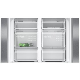 Siemens KF96NAXEA, iQ300, Kühl-Gefrier-Kombination, mehrtürig, 183 x 90.5 cm, Gebürsteter schwarzer Stahl AntiFingerprint, Total noFrost