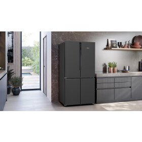 Siemens KF96NAXEA, iQ300, Kühl-Gefrier-Kombination, mehrtürig, 183 x 90.5 cm, Gebürsteter schwarzer Stahl AntiFingerprint, Total noFrost