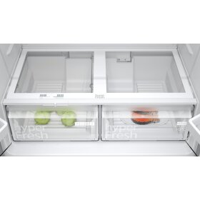 Siemens KF96NVPEA, iQ300, fridge-freezer combination, multi-door, 183 x 90.5 cm, stainless steel antiFingerprint