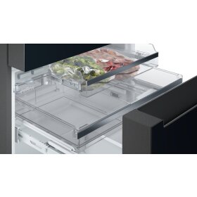 Siemens kf96rsbea, iQ700, Fridge-freezer multi-door, glass front, 183 x 90.5 cm, Black