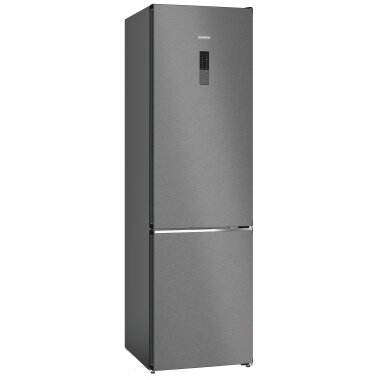Siemens kg39n4xcf, iQ500, Freestanding fridge-freezer with bottom freezer, 203 x 60 cm, BlackSteel