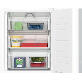 Siemens ki86nadd0, iQ500, built-in fridge-freezer combination with freezer section below, 177.2 x 55.8 cm, flat hinge with soft-close drawer