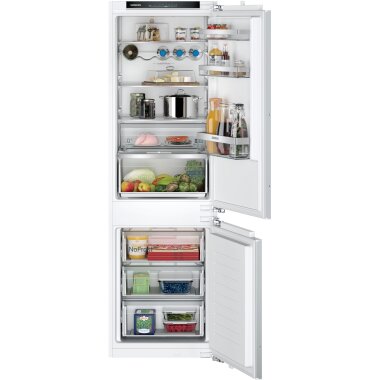 Siemens ki86nvfe0, iQ300, built-in fridge-freezer with freezer section below, 177.2 x 54.1 cm, flat hinge