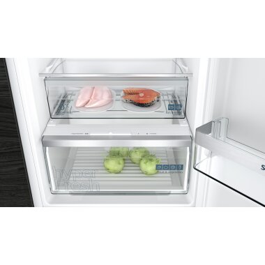 Siemens ki86nvse0, iQ300, built-in fridge-freezer with freezer section below, 177.2 x 54.1 cm, drag hinge