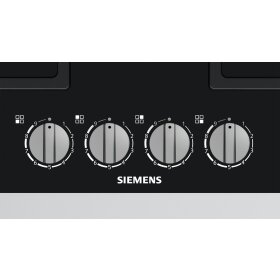 Siemens er6a6pb70d, iQ700, Gas cooktop, 60 cm, Glass ceramic, Black