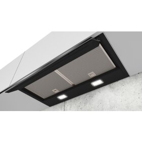 Siemens LJ67BAM60, iQ500, integrated design hood, 60 cm, clear glass printed black