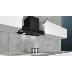Siemens LJ67BAM60, iQ500, integrated design hood, 60 cm, clear glass printed black
