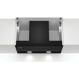 Siemens LJ67BAM60, iQ500, Integrierte Designhaube, 60 cm, Klarglas schwarz bedruckt