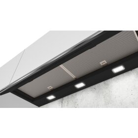 Siemens lj97bam60, iQ500, Integrated design hood, 90 cm, clear glass black printed