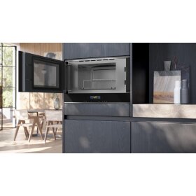 Siemens BE732L1B1, iQ700, Einbau-Mikrowelle mit Grill, Schwarz, Edelstahl