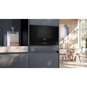 Siemens BE732R1B1, iQ700, Einbau-Mikrowelle mit Grill, Schwarz, Edelstahl