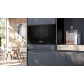 Siemens BF722L1B1, iQ700, Einbau-Mikrowelle, Schwarz, Edelstahl