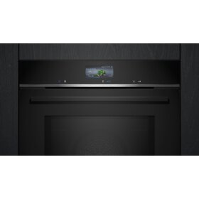 Siemens HM736GAB1, iQ700, Einbau-Backofen mit Mikrowellenfunktion, 60 x 60 cm, Schwarz, Edelstahl