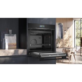 Siemens HM736GAB1, iQ700, Einbau-Backofen mit Mikrowellenfunktion, 60 x 60 cm, Schwarz, Edelstahl