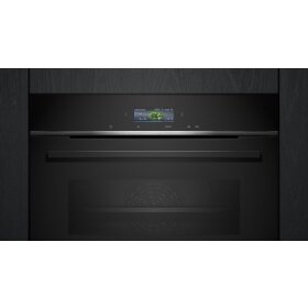 Siemens cb734g1b1, iQ700, Built-in compact oven, 60 x 45 cm, Black, Stainless steel