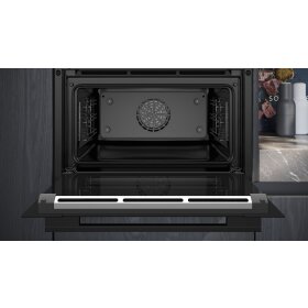 Siemens cb734g1b1, iQ700, Built-in compact oven, 60 x 45 cm, Black, Stainless steel