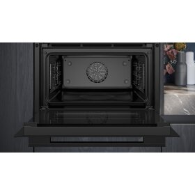 Siemens cb734g1b1, iQ700, Built-in compact oven, 60 x 45 cm, Black, Stainless steel